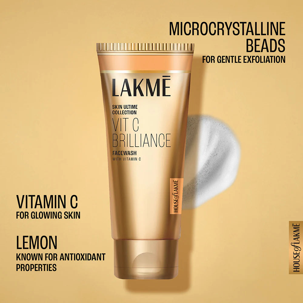 LAKME VITAMIN C BRILLIANCE FACEWASH WITH VITAMIN C FACE WASH FOR BRIGHTER SKIN 100G