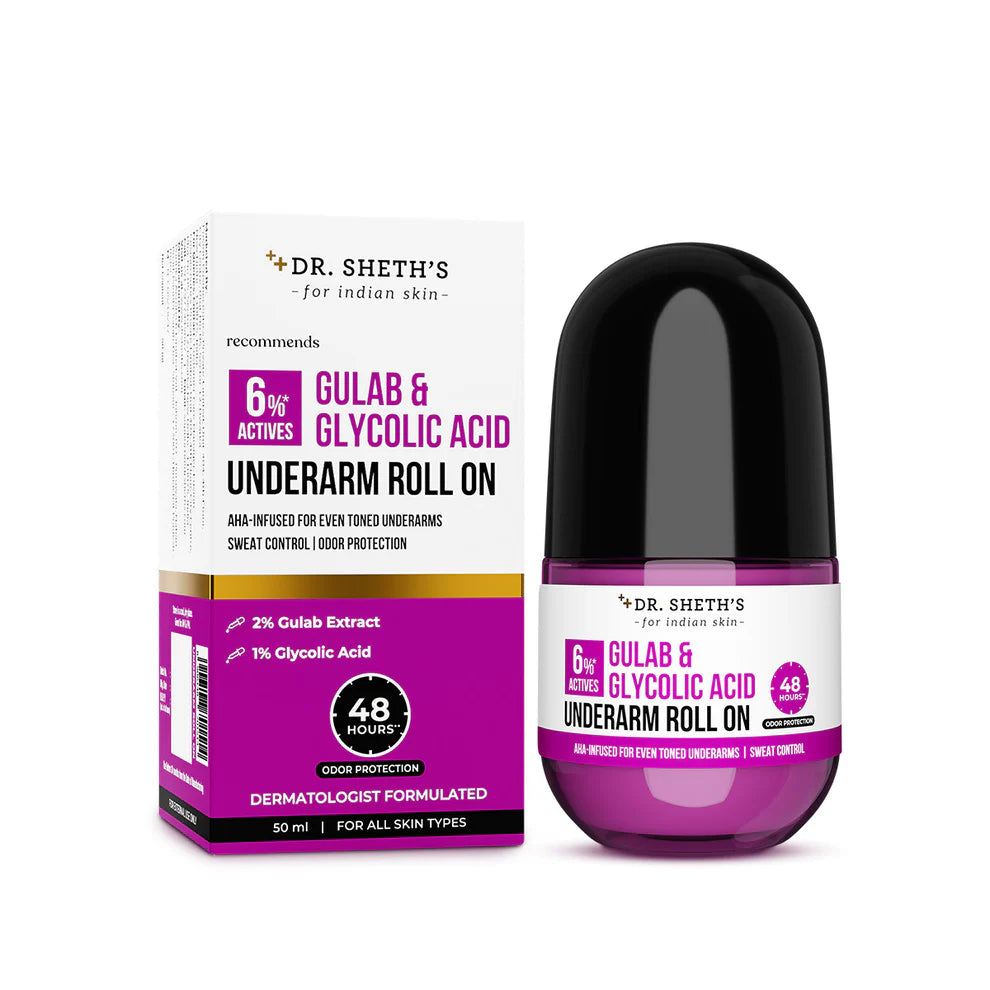 GULAB & GLYCOLIC ACID UNDERARM ROLL ON 50ML