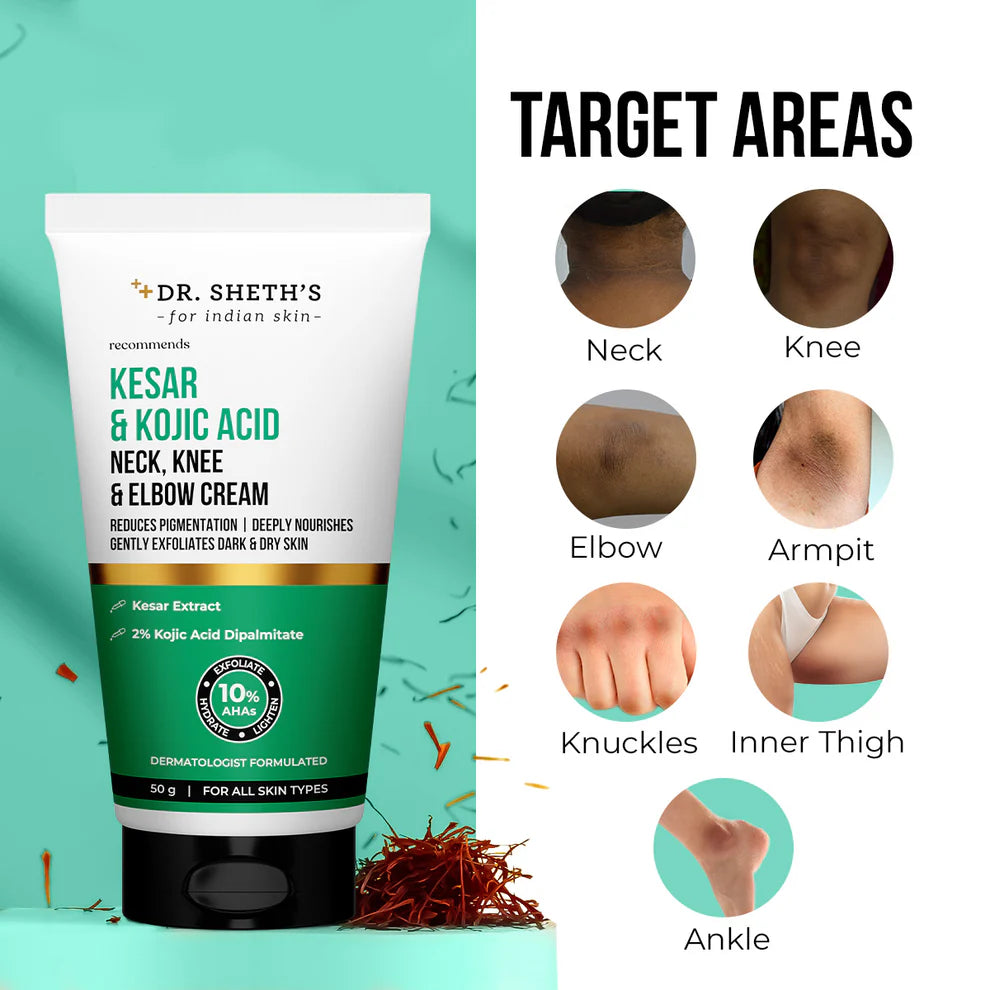 KESAR & KOJIC ACID NECK, KNEE & ELBOW CREAM 50G