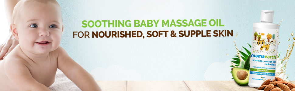 SOOTHING MASSAGE OIL FOR BABIES WITH SESAME, ALMOND AND JOJOBA OIL - 200ML