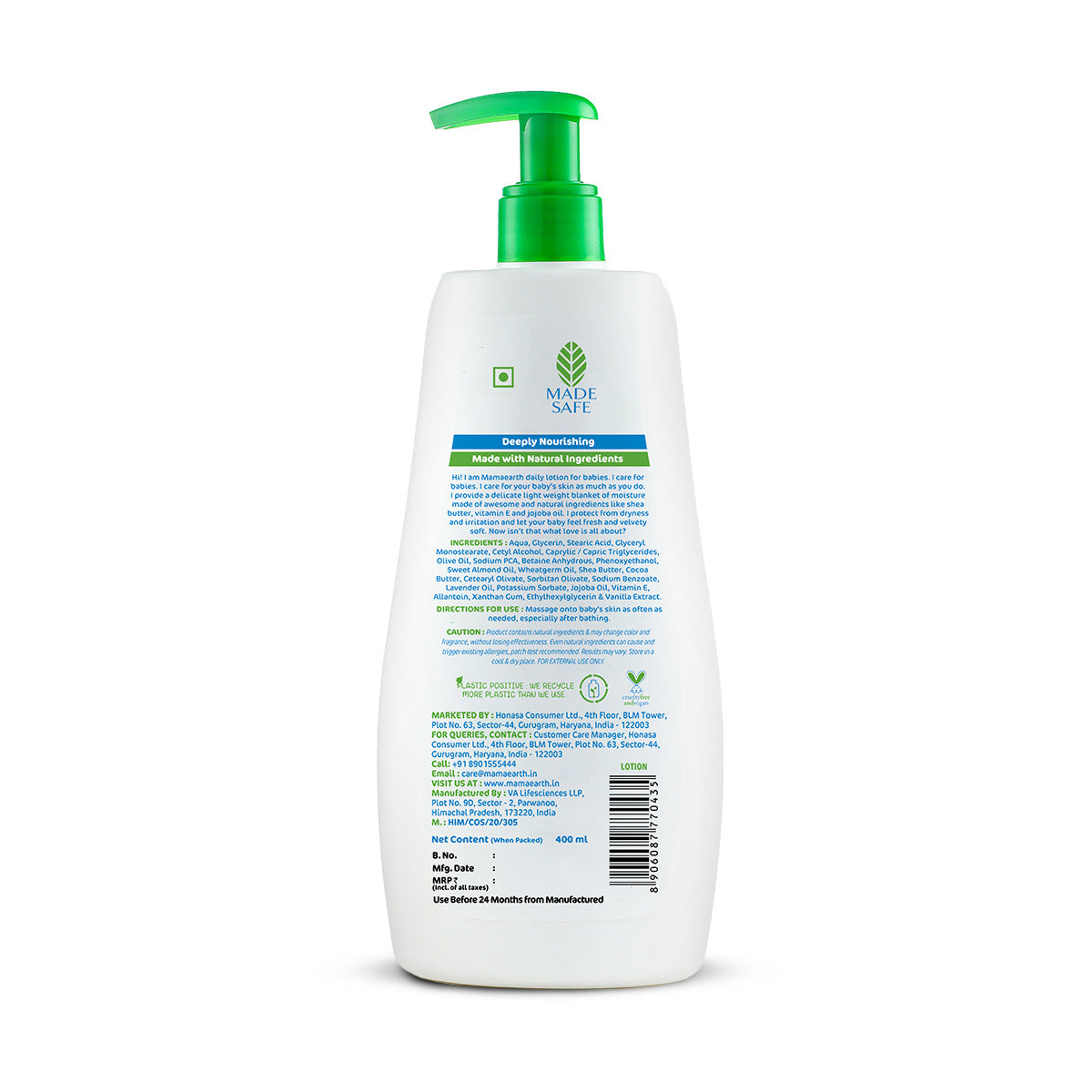 MOISTURIZING DAILY LOTION FOR BABIES, 400ML