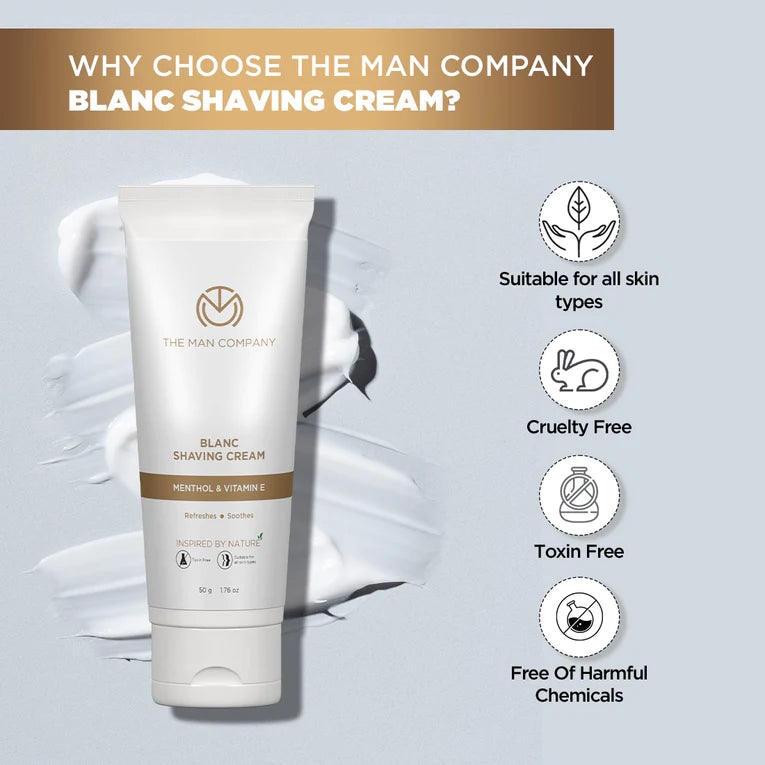 BLANC SHAVING CREAM | MENTHOL & VITAMIN E 50G