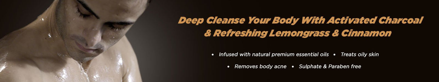 CHARCOAL BODY WASH | LEMONGRASS & CINNAMON 250ML
