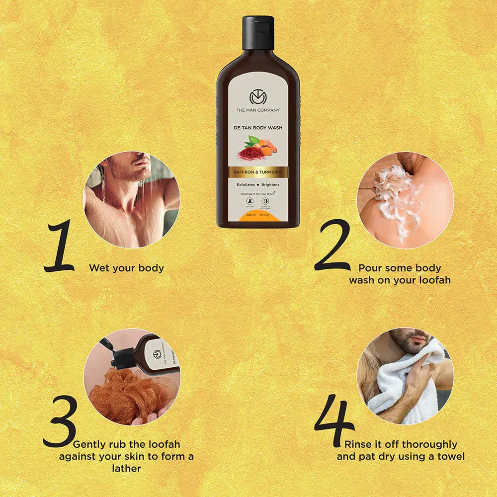 DE-TAN BODY WASH I SAFFRON & TURMERIC 200ML
