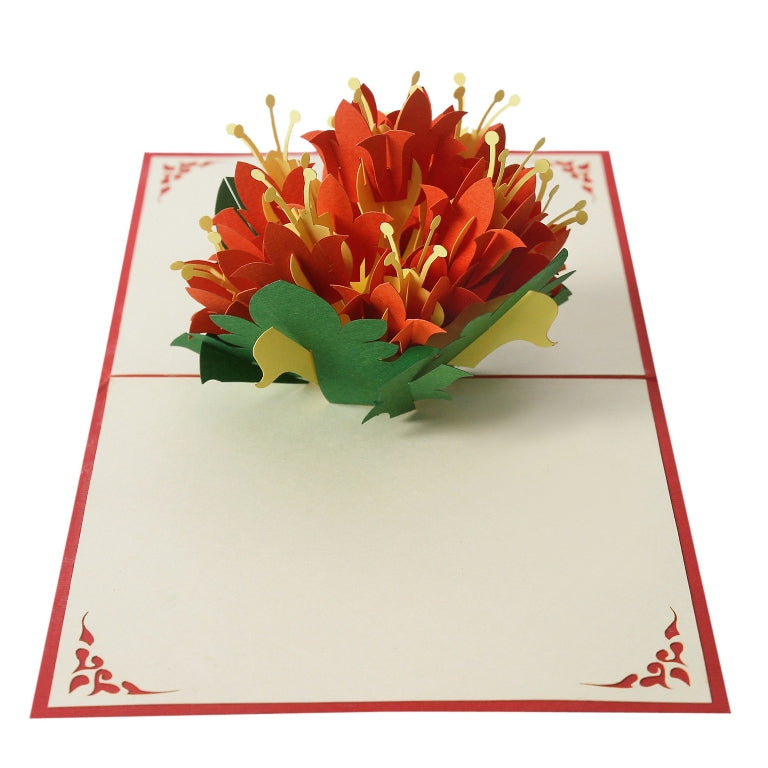 AZALEA FLOWER POPUP CARD (15X15CM)
