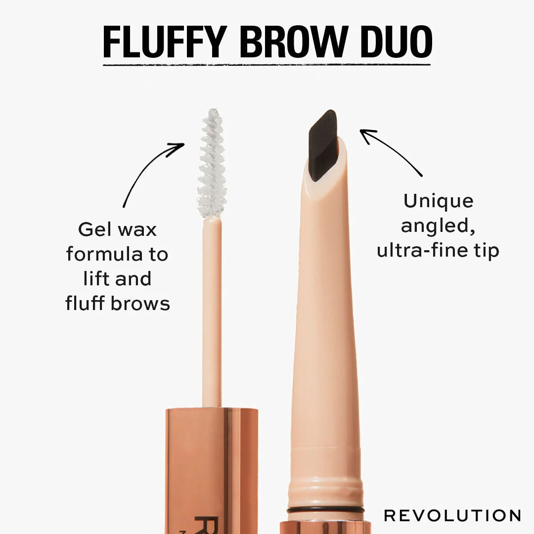 REVOLUTION FLUFFY BROW FILTER DUO ASH BROWN