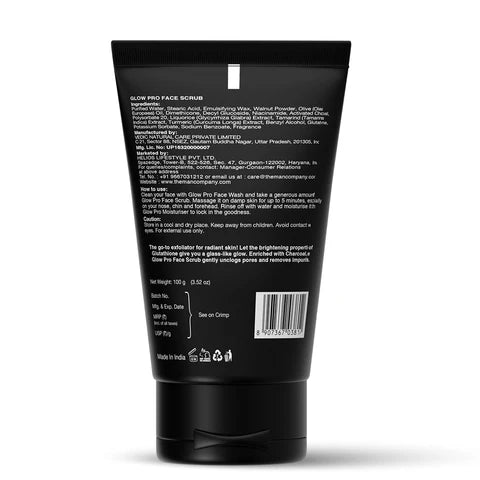 GLOW PRO FACE SCRUB | GLUTATHIONE AND CHARCOAL 100G