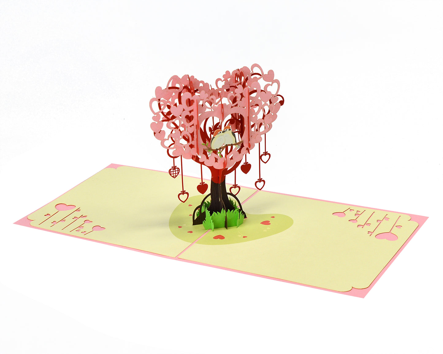 PINK TREE OF LOVE POPUP CARD (15X15CM)