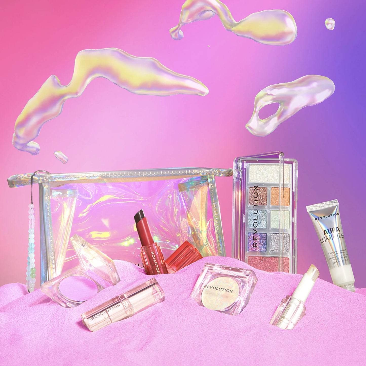 REVOLUTION MOOD SWITCH HOLOGRAPHIC MAKEUP BAG