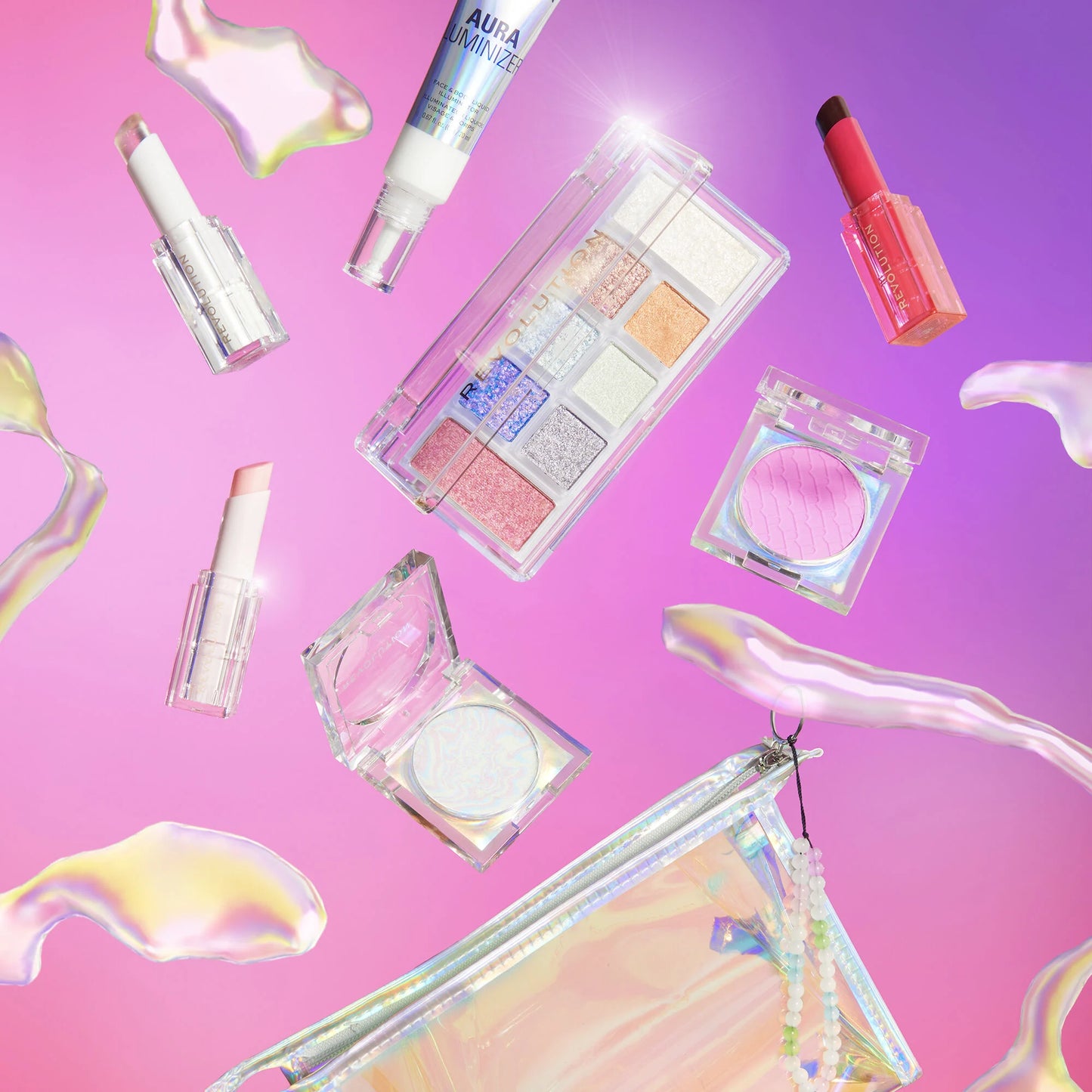 REVOLUTION MOOD SWITCH HOLOGRAPHIC MAKEUP BAG