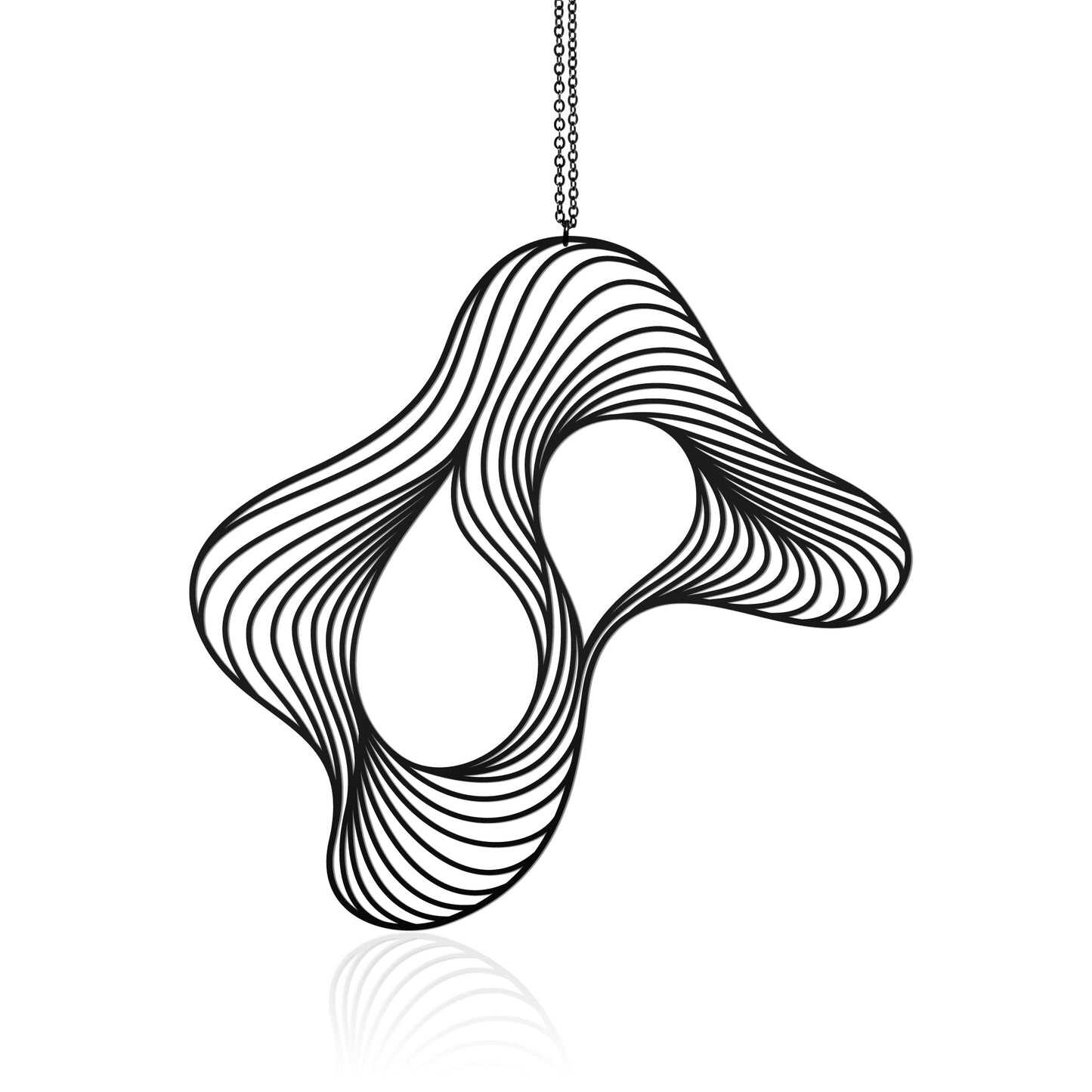 SOFT PENDANT LARGE BLACK WITH CHAIN