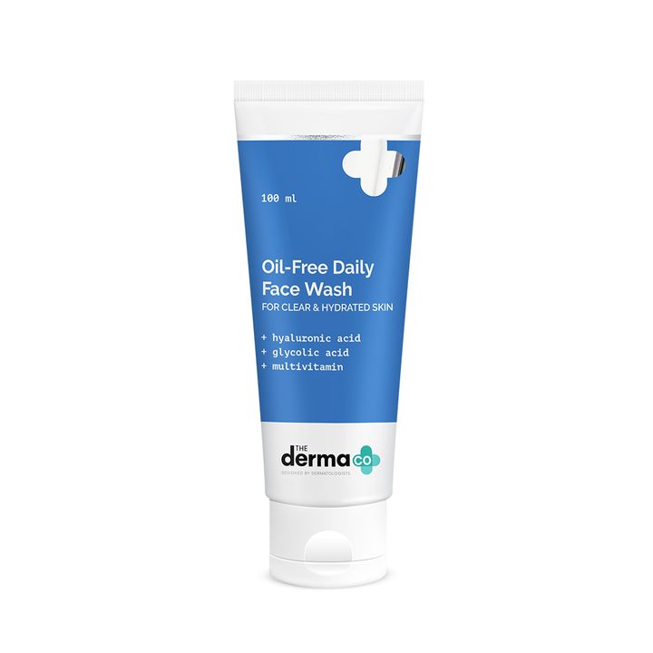 OIL-FREE DAILY FACE WASH WITH HYALURONIC ACID, GLYCOLIC ACID & MULTIVITAMINS FOR CLEAR & HYDRATED SKIN - 100ML