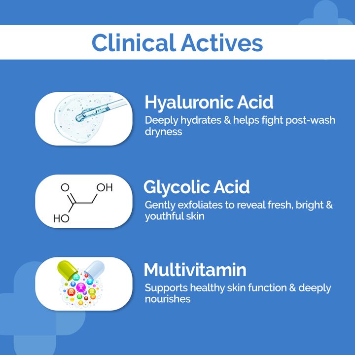 OIL-FREE DAILY FACE WASH WITH HYALURONIC ACID, GLYCOLIC ACID & MULTIVITAMINS FOR CLEAR & HYDRATED SKIN - 100ML
