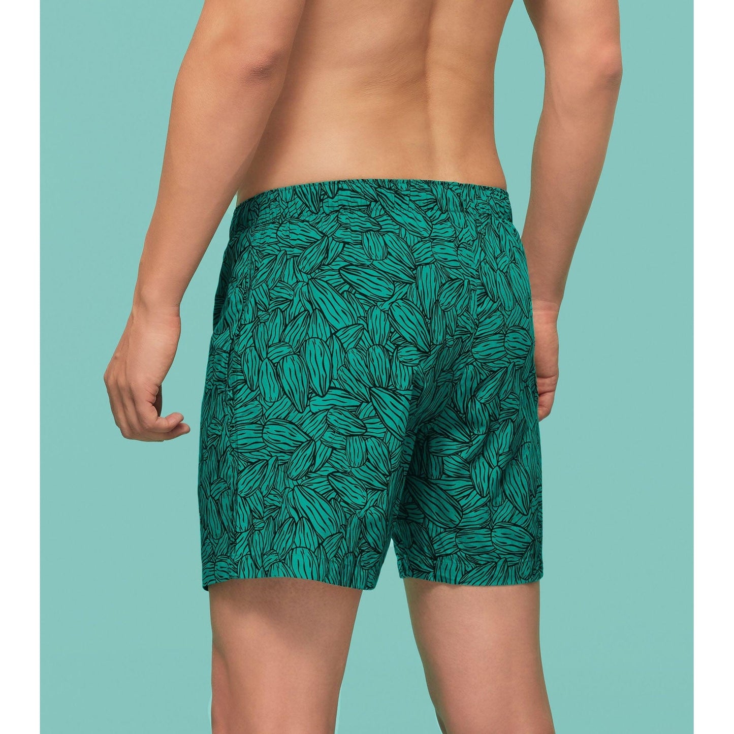 PACK OF 2 SUPER COMBED COTTON BOXER SHORTS: ALMOND / STREET LAMP