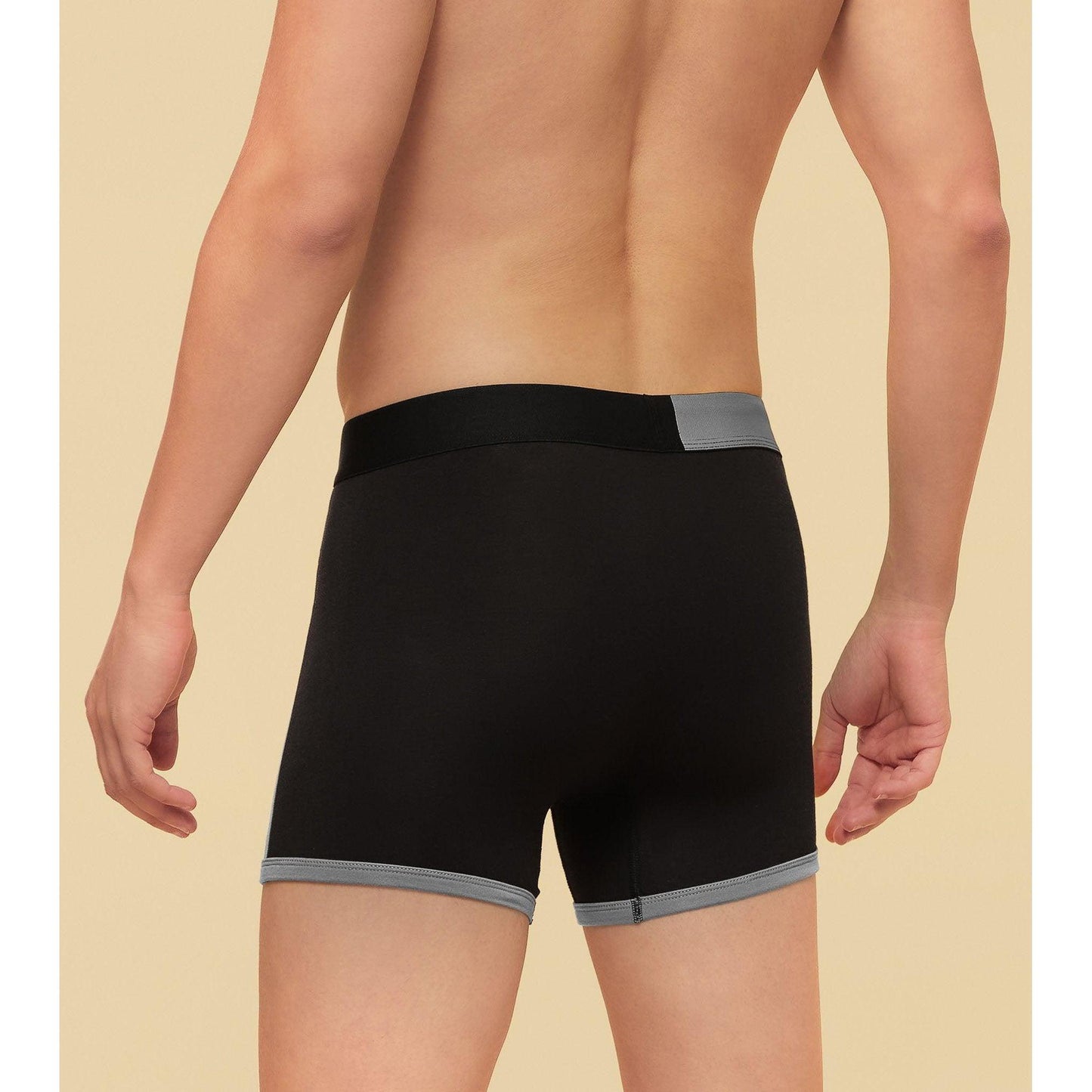 PACK OF 2 TENCEL™ TRUNKS- : DUALIST STEEL MEDALION / BLACK MEETS BLUE