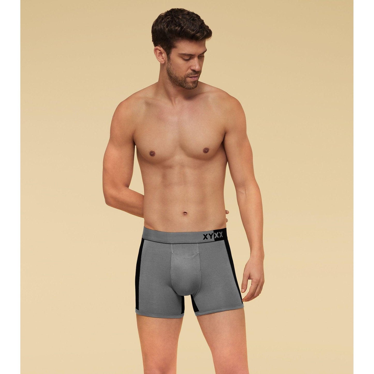 PACK OF 2 TENCEL™ TRUNKS- : DUALIST STEEL MEDALION / BLACK MEETS BLUE