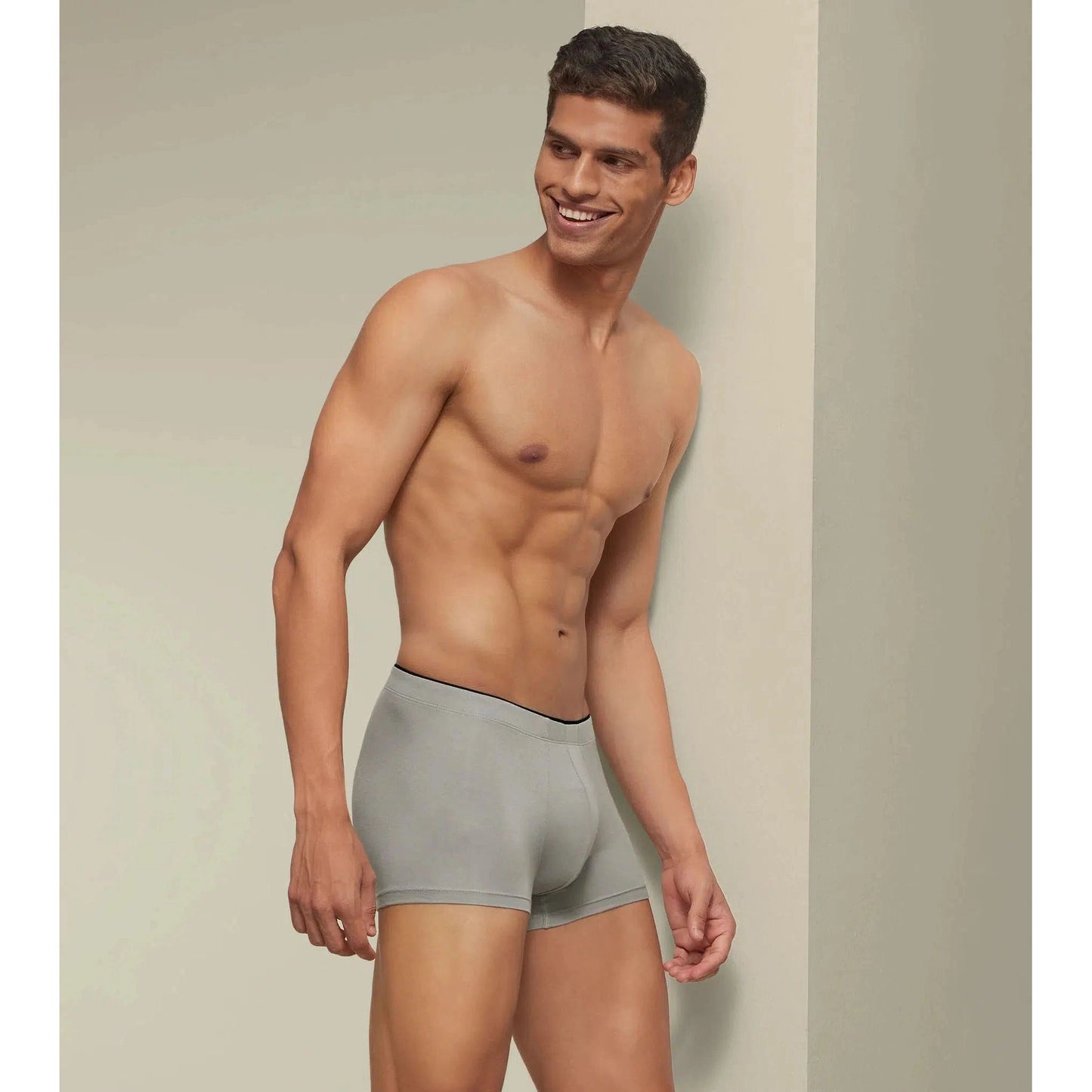 PACK OF 2 TENCEL™ TRUNKS- : UNO ASH GREY / ESTATE BLUE