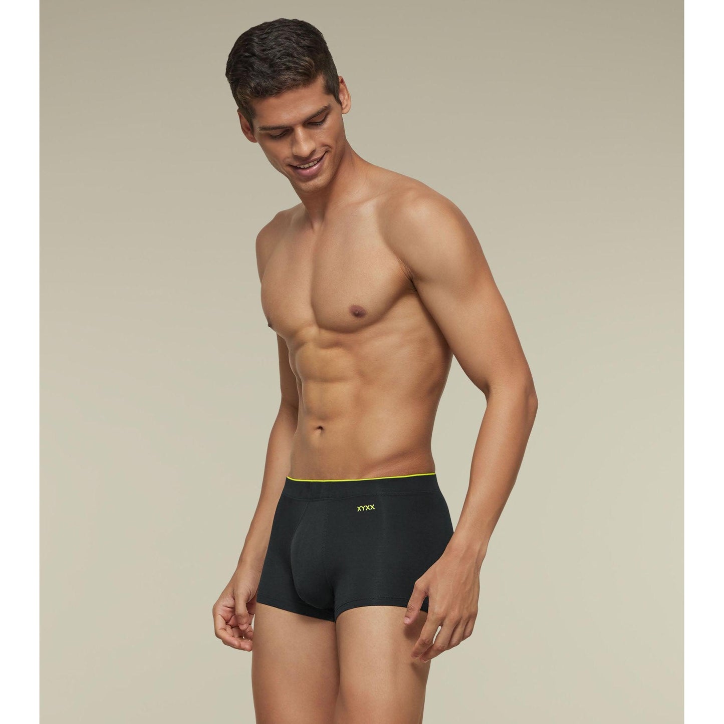 PACK OF 2 TENCEL™ TRUNKS- : UNO COLLECTION GRAPHITE GREY / BLACK KNIGHT