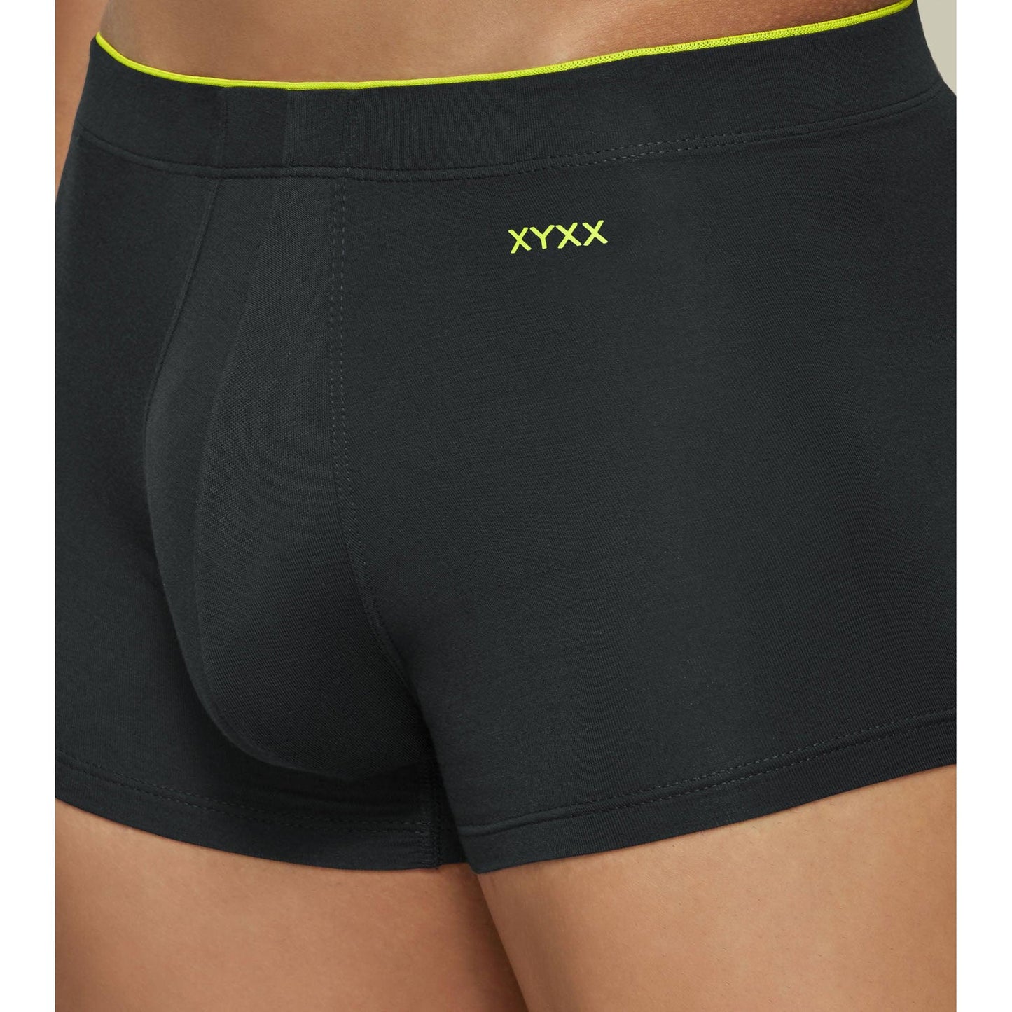 PACK OF 2 TENCEL™ TRUNKS- : UNO COLLECTION GRAPHITE GREY / BLACK KNIGHT