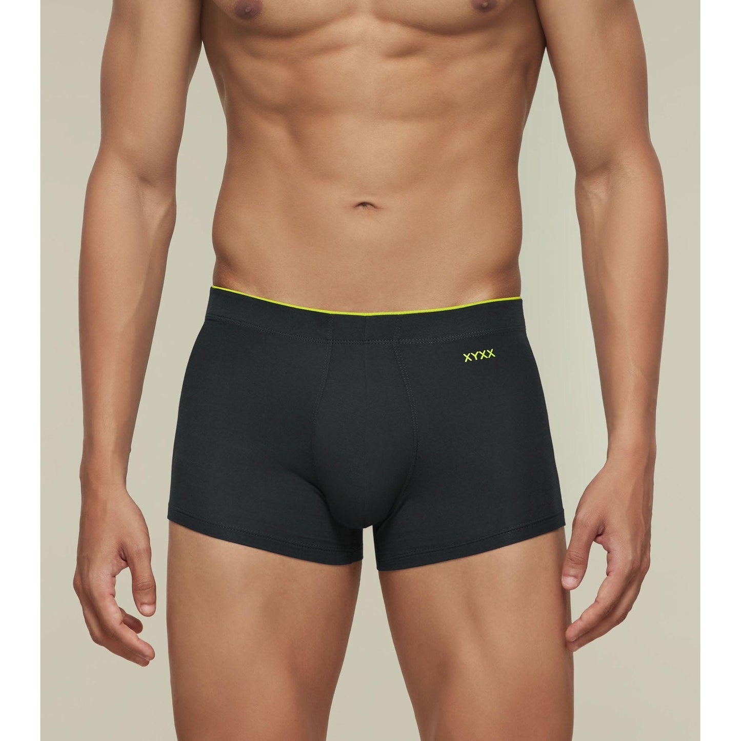PACK OF 2 TENCEL™ TRUNKS- : UNO COLLECTION GRAPHITE GREY / BLACK KNIGHT