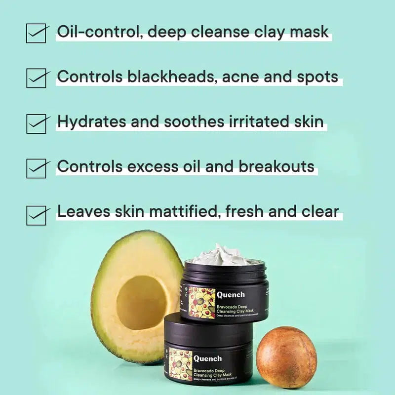 QUENCH BRAVOCADO DEEP CLEANSING CLAY MASK