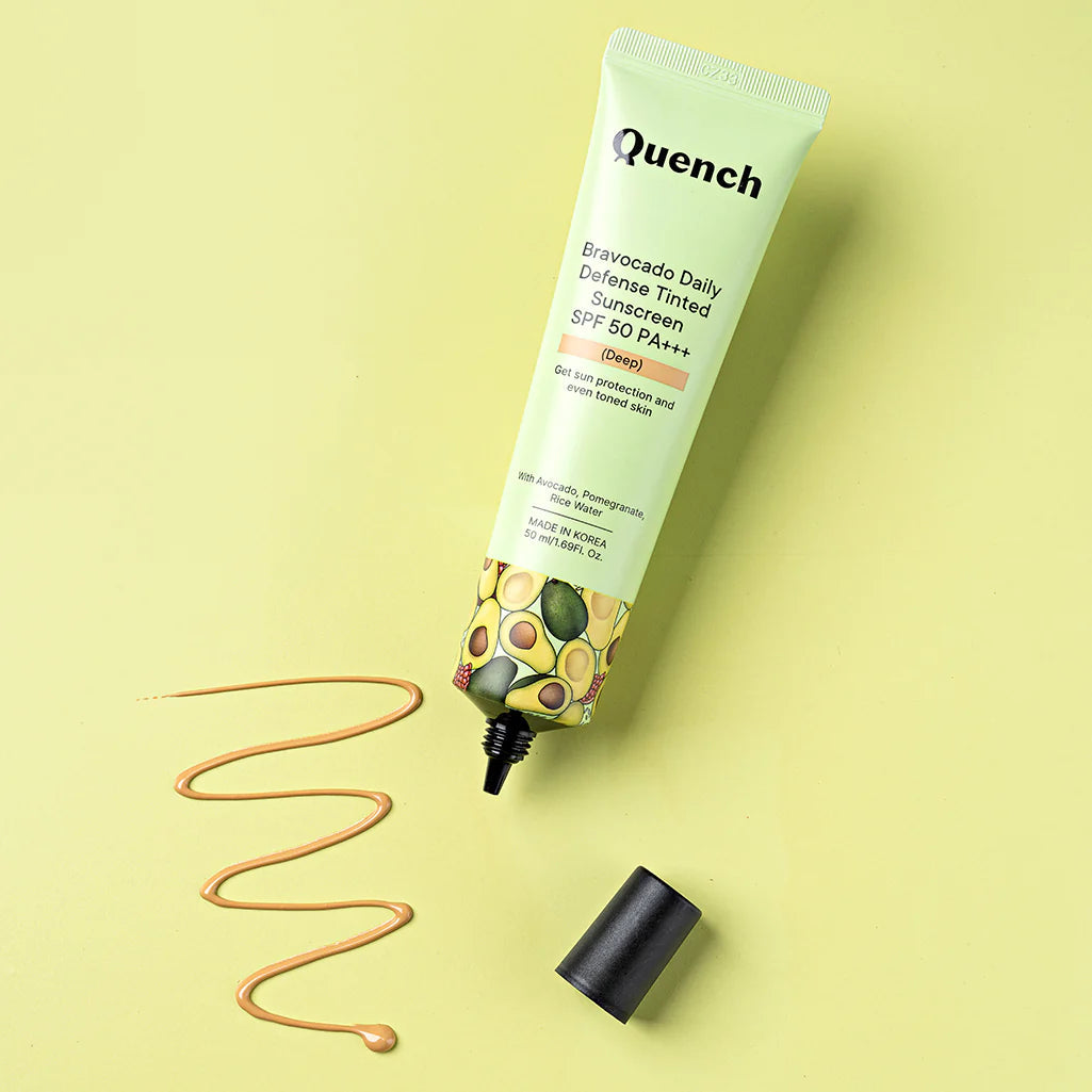 QUENCH BRAVOCADO (DEEP) DAILY DEFENSE TINTED SUNSCREEN SPF 50 PA+++ 50ML