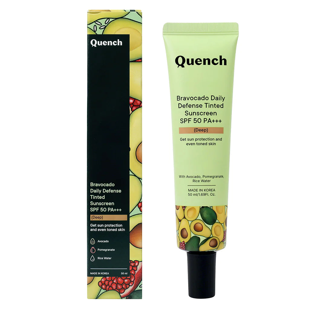 QUENCH BRAVOCADO (DEEP) DAILY DEFENSE TINTED SUNSCREEN SPF 50 PA+++ 50ML