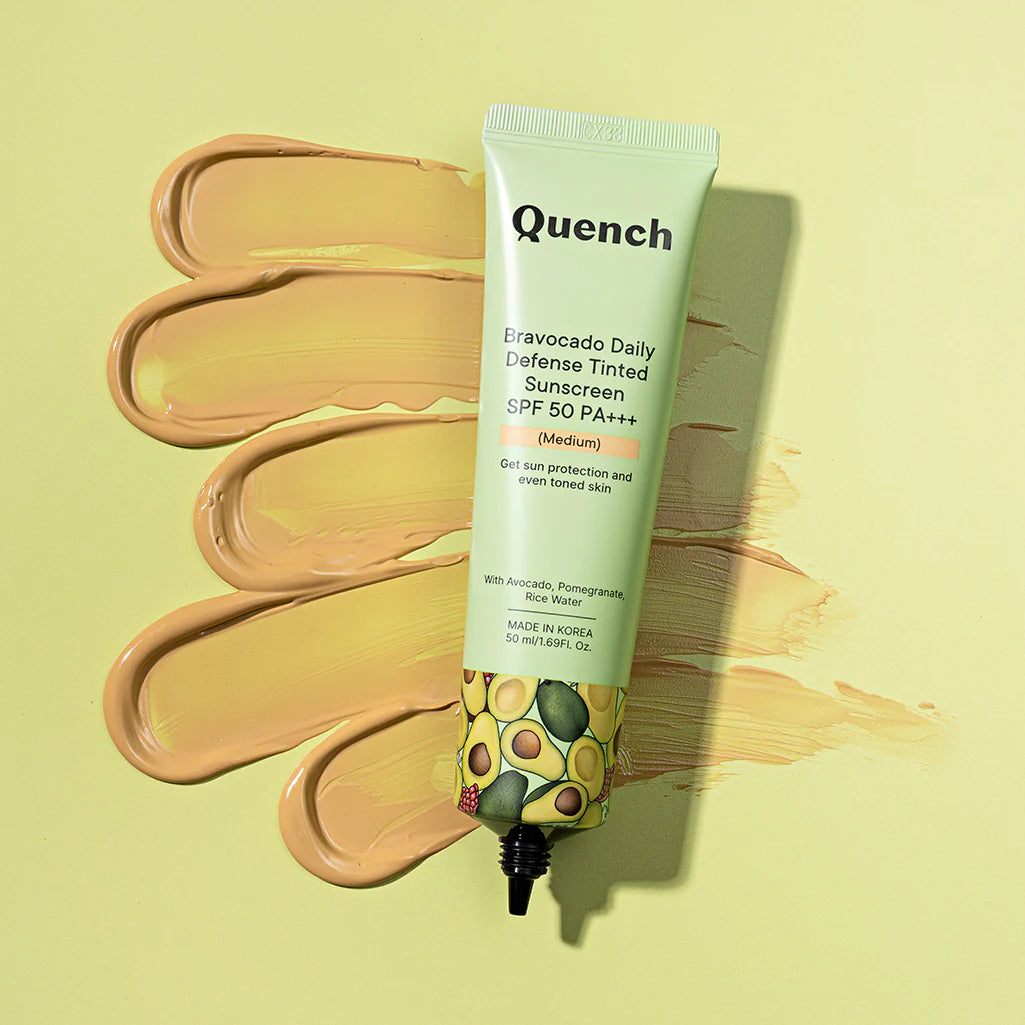QUENCH BRAVOCADO (MEDIUM) DAILY DEFENSE TINTED SUNSCREEN SPF 50 PA+++ 50ML
