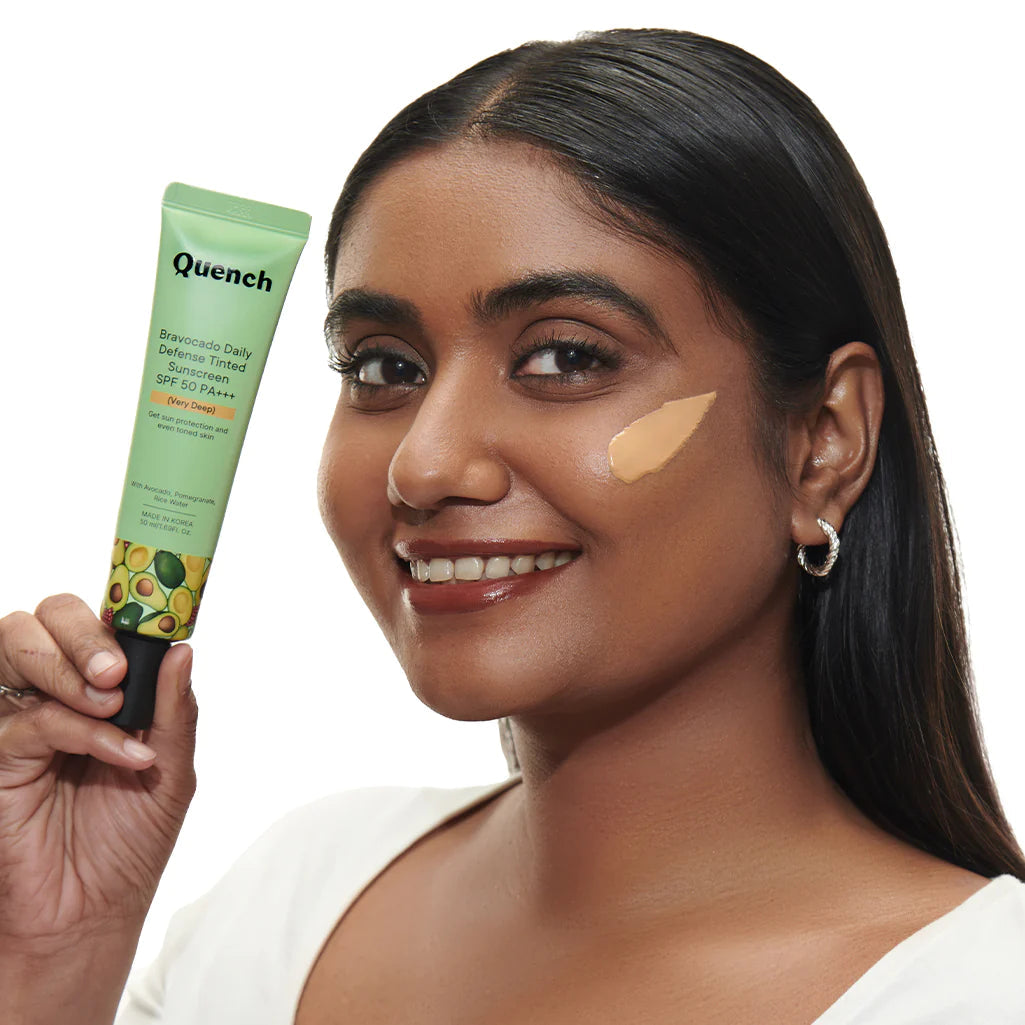 QUENCH BRAVOCADO (VERY DEEP) DAILY DEFENSE TINTED SUNSCREEN SPF 50 PA+++ 50ML