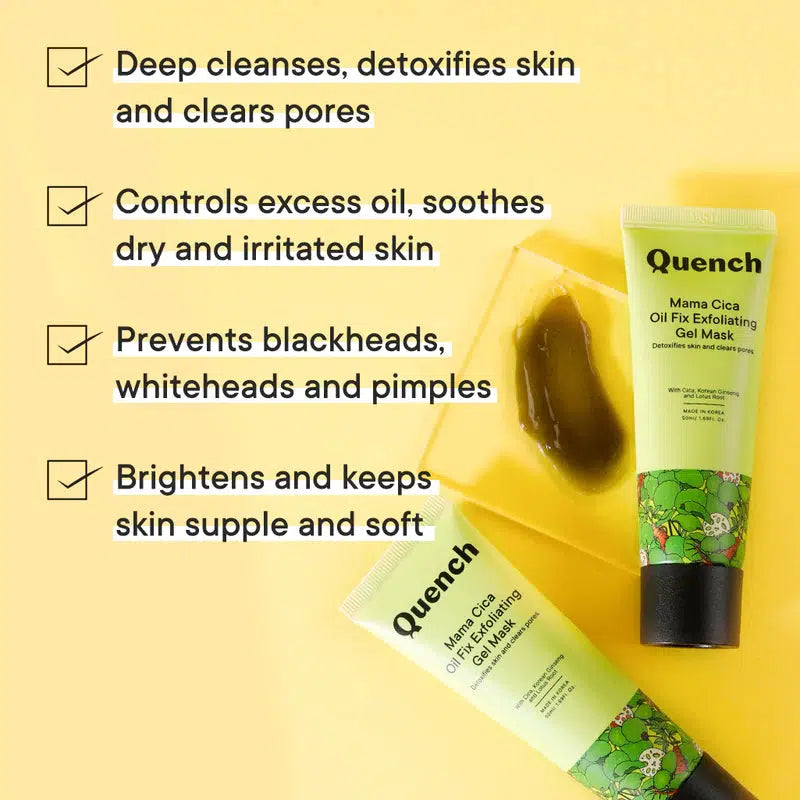 QUENCH MAMA CICA OIL FIX EXFOLIATING GEL MASK