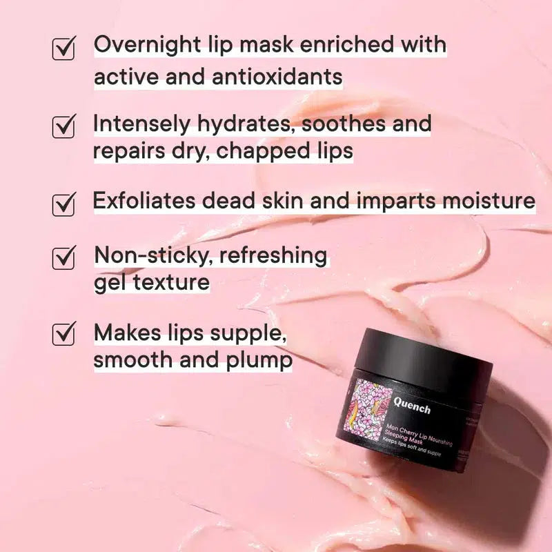 QUENCH MON CHERRY LIP NOURISHING SLEEPING MASK 15ML