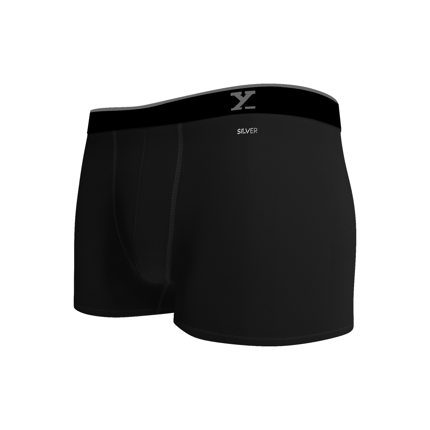 SINGLE - AERO SILVER COTTON TRUNKS HIGH PERFORMANCE BLACK KNIGHT
