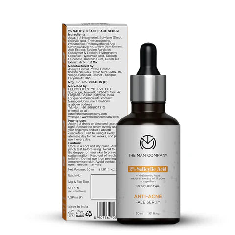2% SALICYLIC ACID | ANTI-ACNE FACE SERUM 30ML