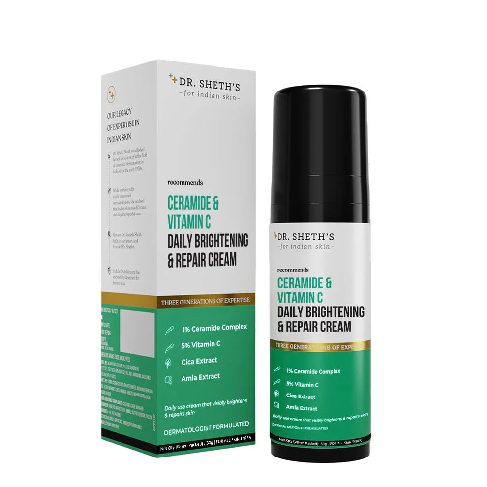 CERAMIDE & VIT C DAILY BRIGHTENING & REPAIR CREAM 30G
