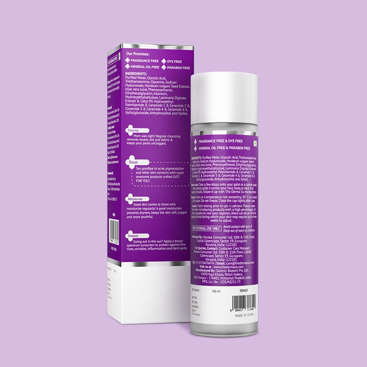 7% GLYCOLIC ACID HYDRATING TONER WITH GLYCOLIC ACID & HYALURONIC ACID FOR GENTLE EXFOLIATION - 150 ML