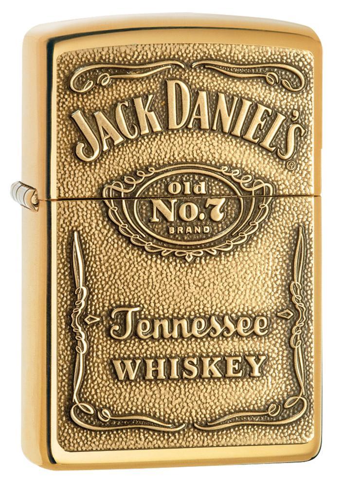 Zippo Jack Daniels Brass/Emblem Attached