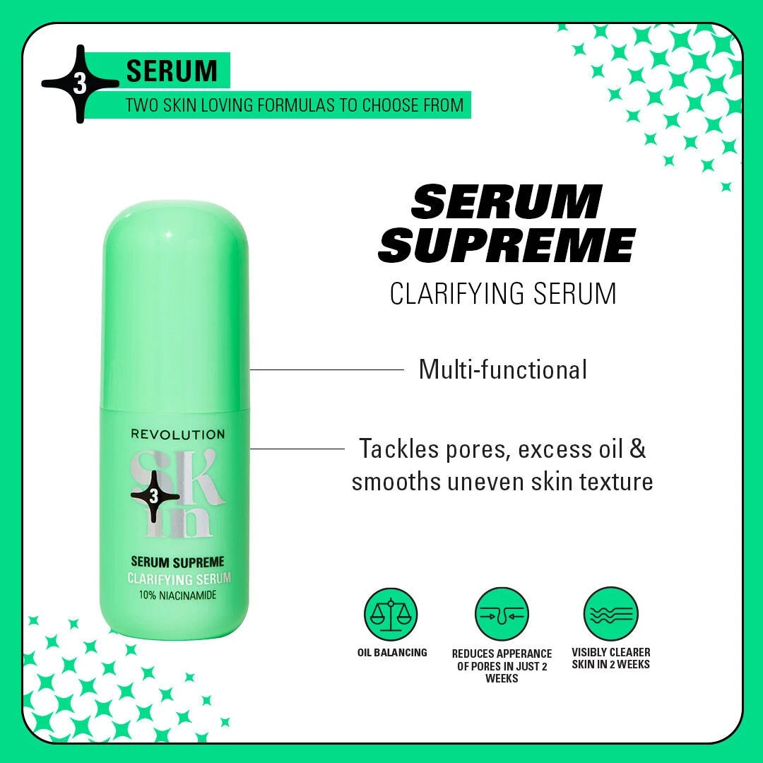 REVOLUTION SKIN SERUM SUPREME 10% NIACINAMIDE CLARIFYING SERUM