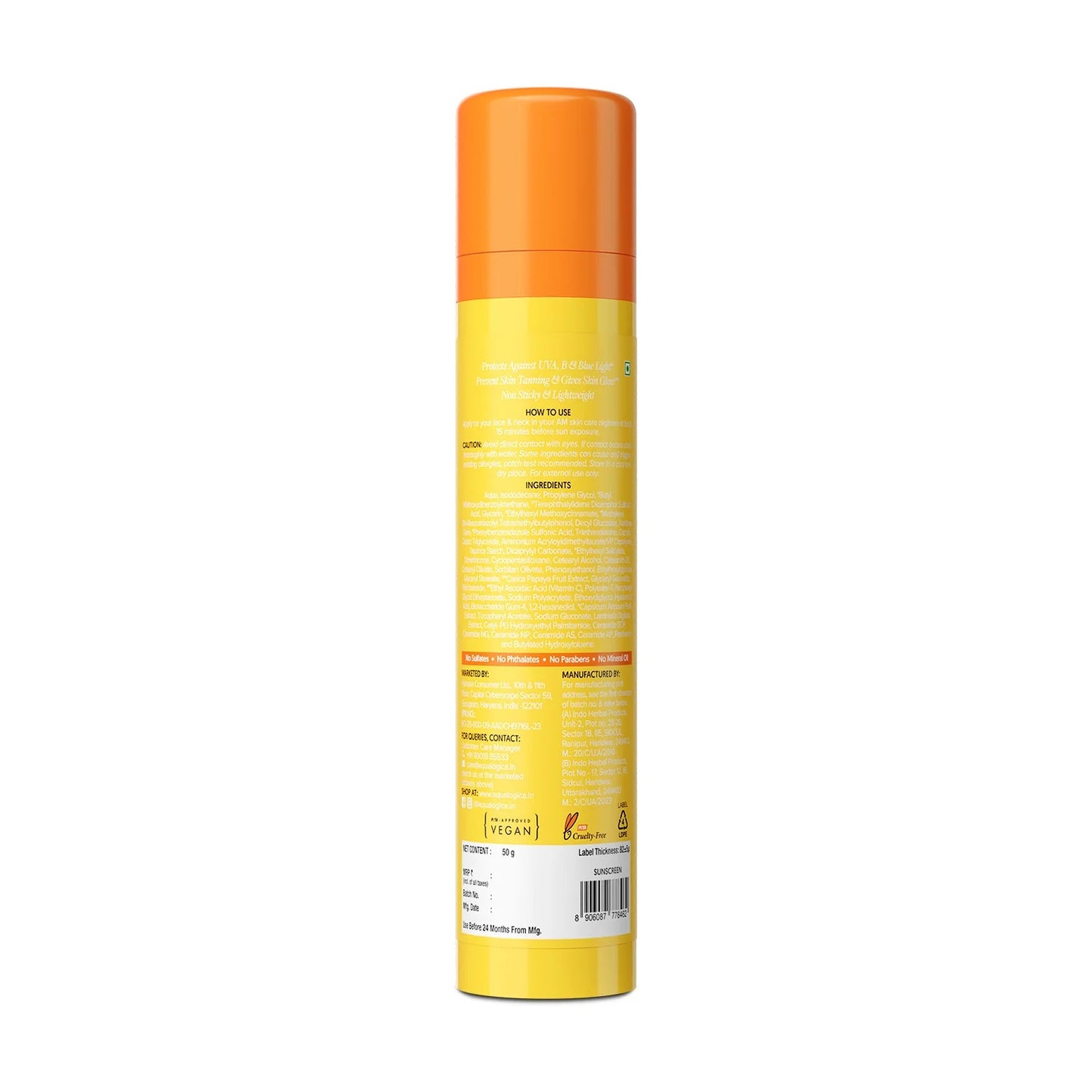 GLOW+ DEWY SUNSCREEN GEL IN-VIVO TESTED SPF 50+ PA++++ WITH PAPAYA & VITAMIN C - 50G