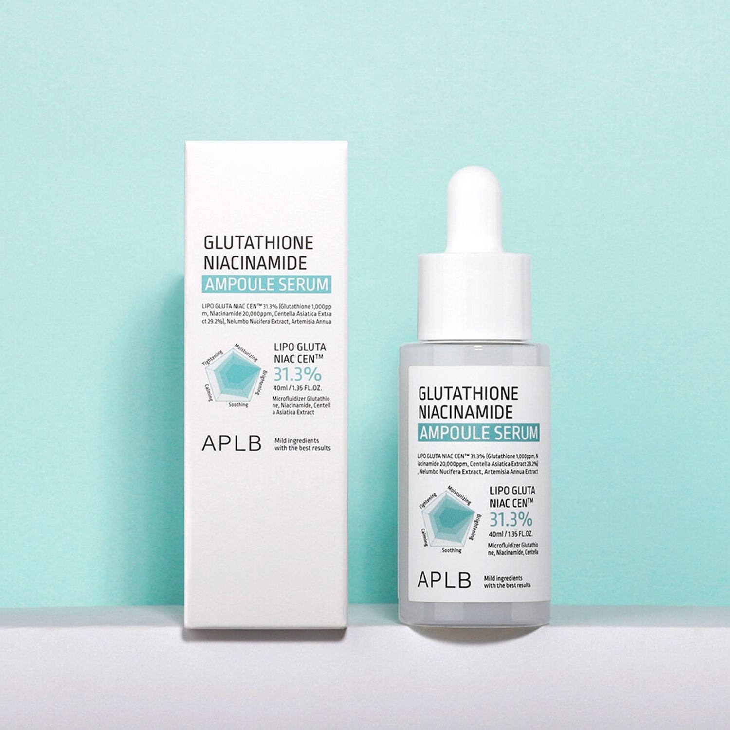 APLB Glutathione Niacinamide Ampoule Serum 40ml – Quadis Mauritius
