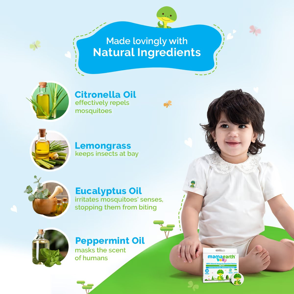 NATURAL MOSQUITO REPELLENT PATCHES 24PCS