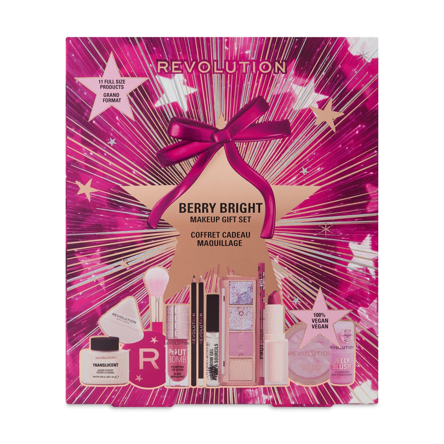 REVOLUTION BERRY BRIGHT BEAUTY MAKE UP SET