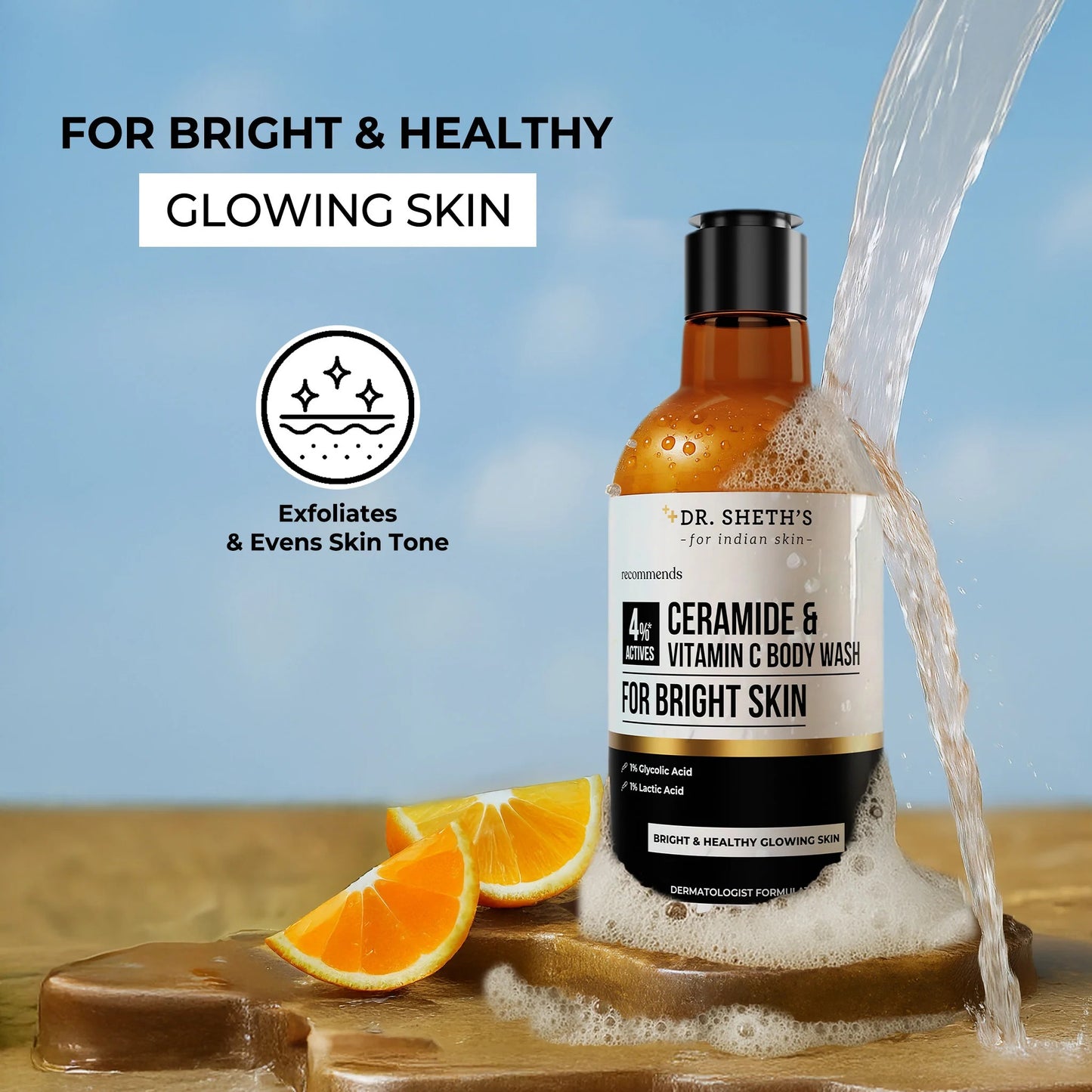 DR. SHETH'S CERAMIDE & VITAMIN C BODY WASH 250 ML