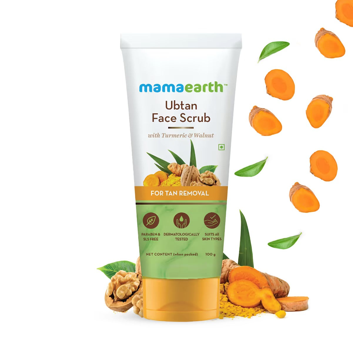 UBTAN FACE SCRUB WITH TURMERIC & WALNUT FOR TAN REMOVAL 100G