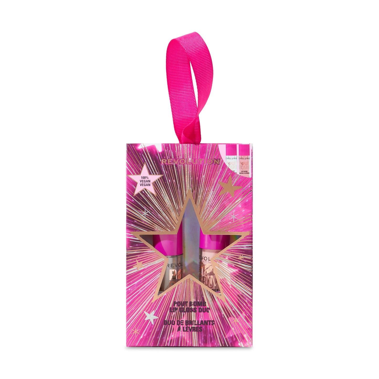 REVOLUTION CANDY/GLAZE POUT BOMB PLUMPING MINI LIP GLOSS SET