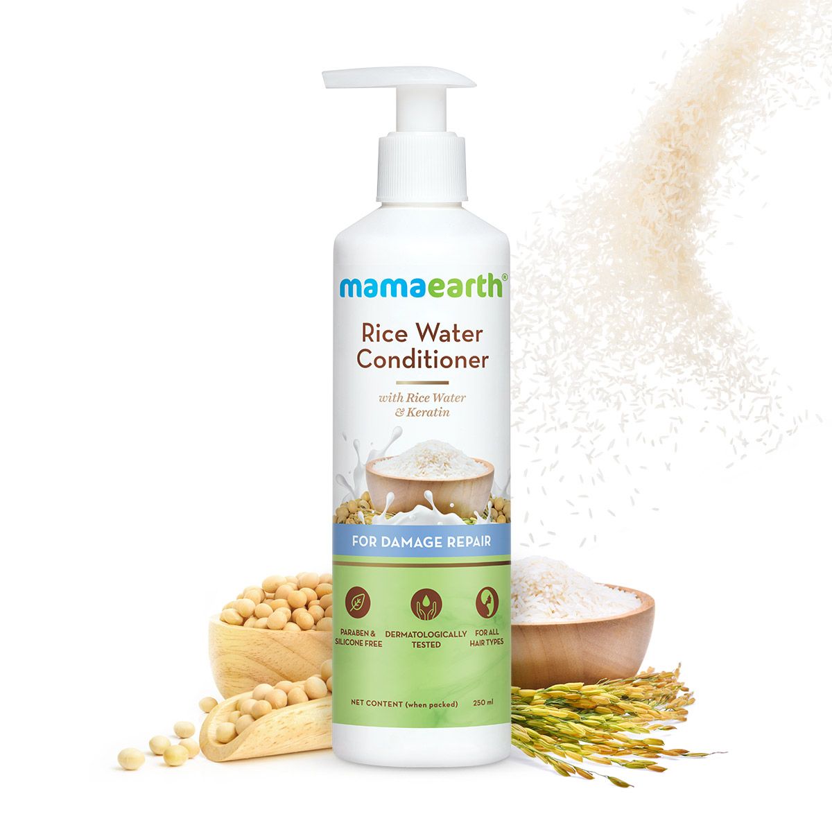 RICE WATER CONDITIONER WITH RICE WATER AND KERATIN FOR DAMAGED HAIR 250ML