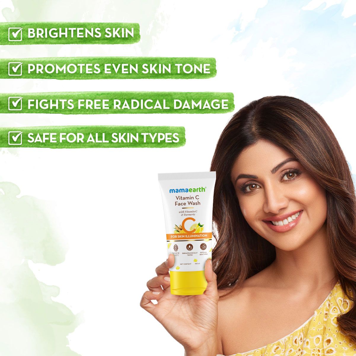 VITAMIN C FACE WASH WITH VITAMIN C AND TURMERIC 150ML