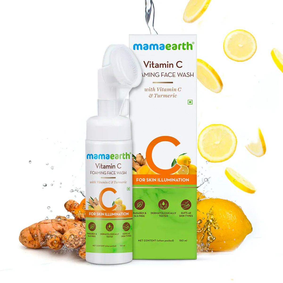 VITAMIN C FOAMING FACE WASH WITH VIT C AND TURMERIC FOR SKIN ILLUMINATION 150ML