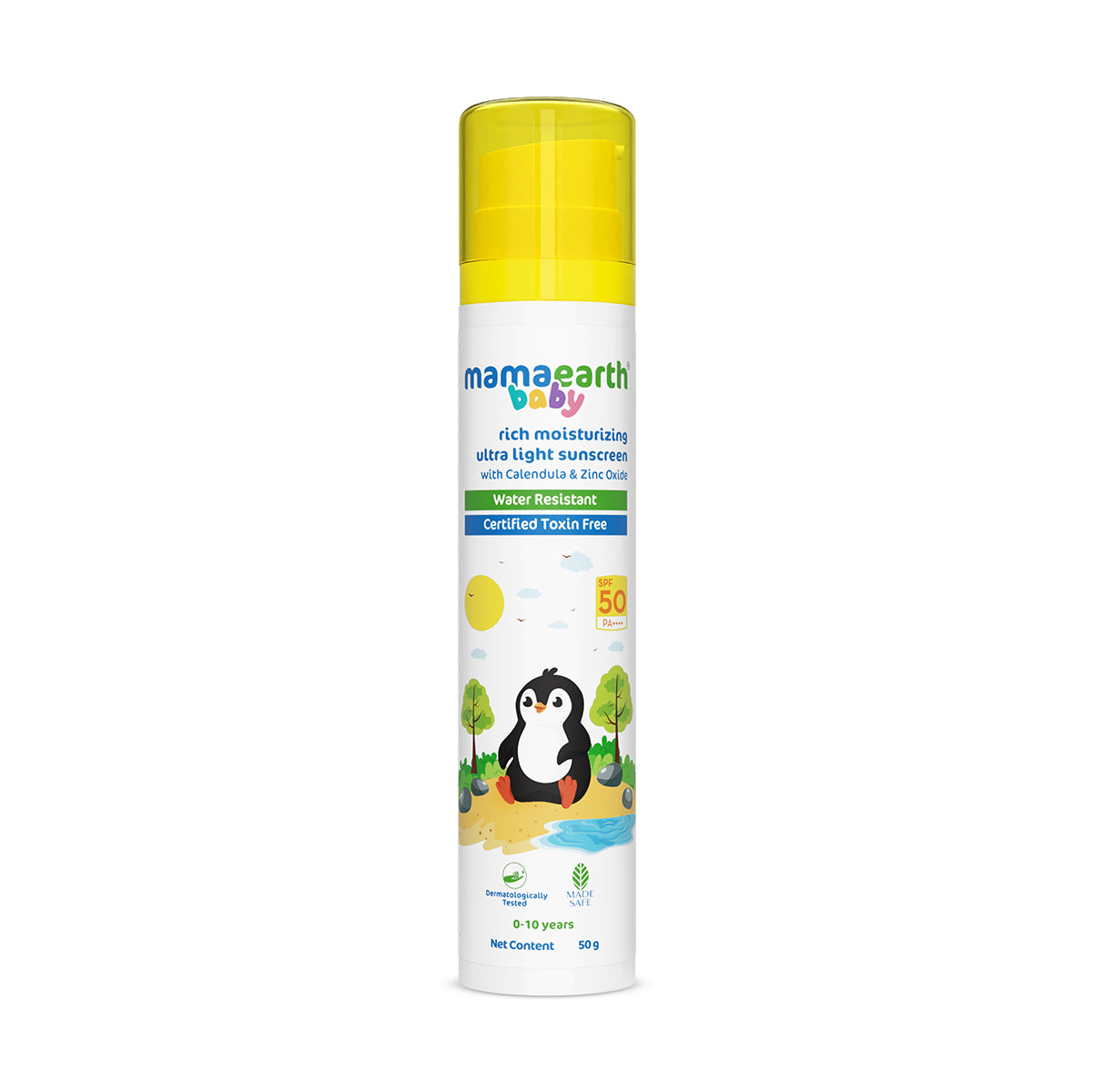 MAMAEARTH BABY RICH MOISTURIZING ULTRA LIGHT SUNSCREEN - 50G