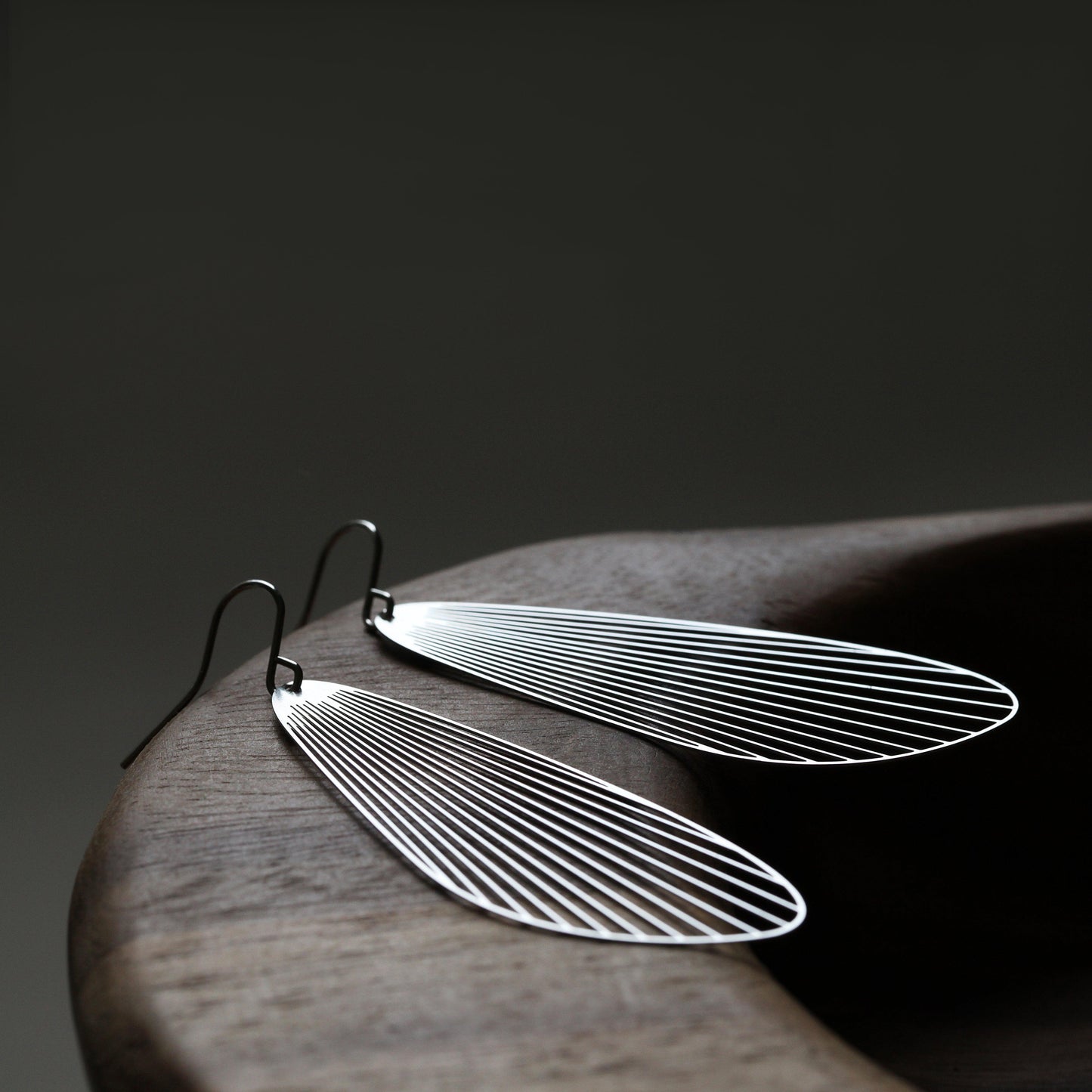 FAN EARRINGS MEDIUM SILVER