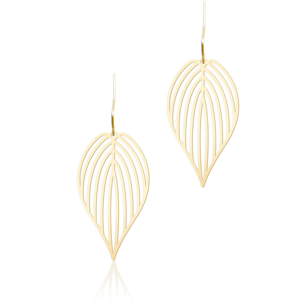 LEAF EARRINGS SMALL GOLD